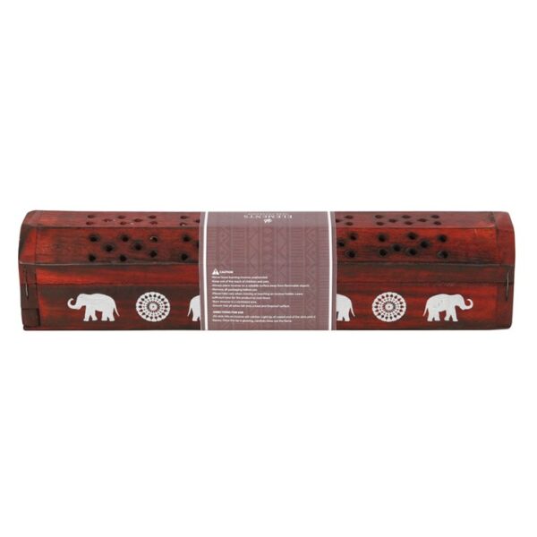 Elephant Wooden Rosewood Incense Box Set - Image 2