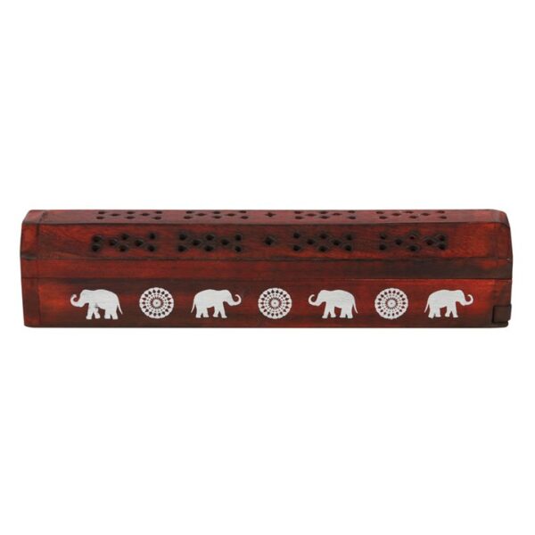 Elephant Wooden Rosewood Incense Box Set - Image 3