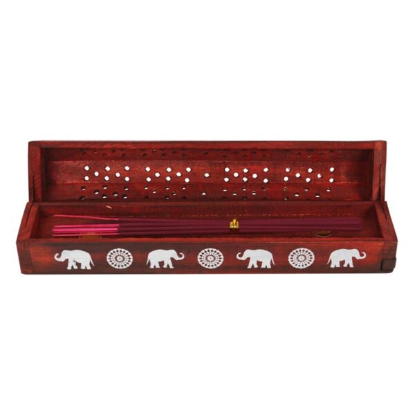 Elephant Wooden Rosewood Incense Box Set - Image 4