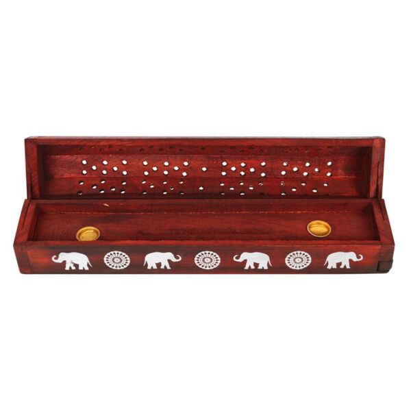 Elephant Wooden Rosewood Incense Box Set - Image 5