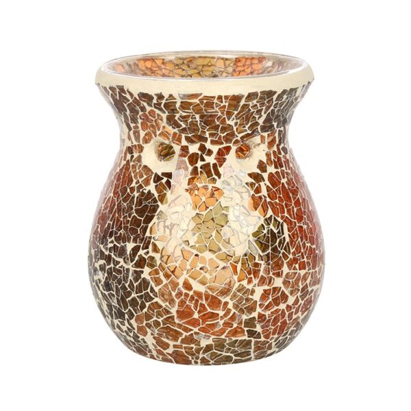 Small Brown Crackle Oil Burner - Image 2