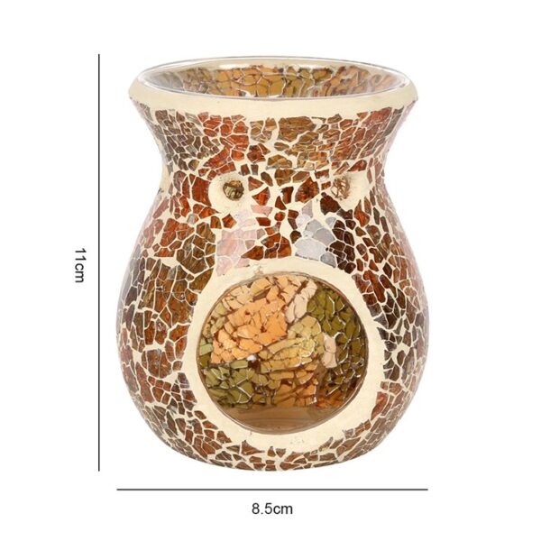 Small Brown Crackle Oil Burner - Image 3