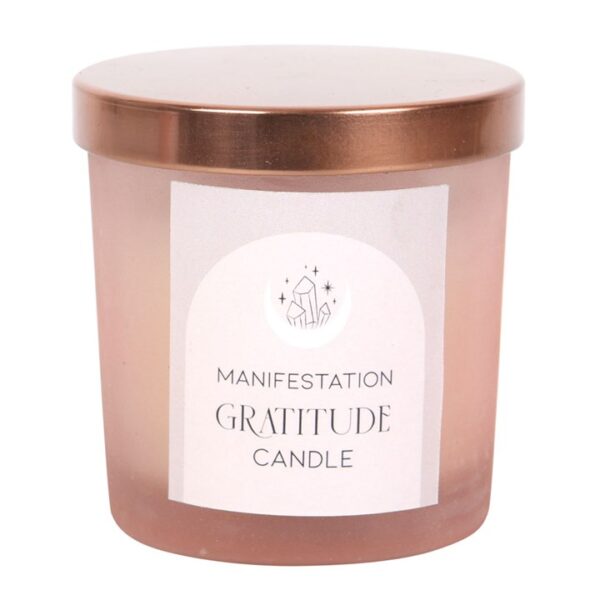 Gratitude Wild Rose Crystal Chip Candle - Image 3