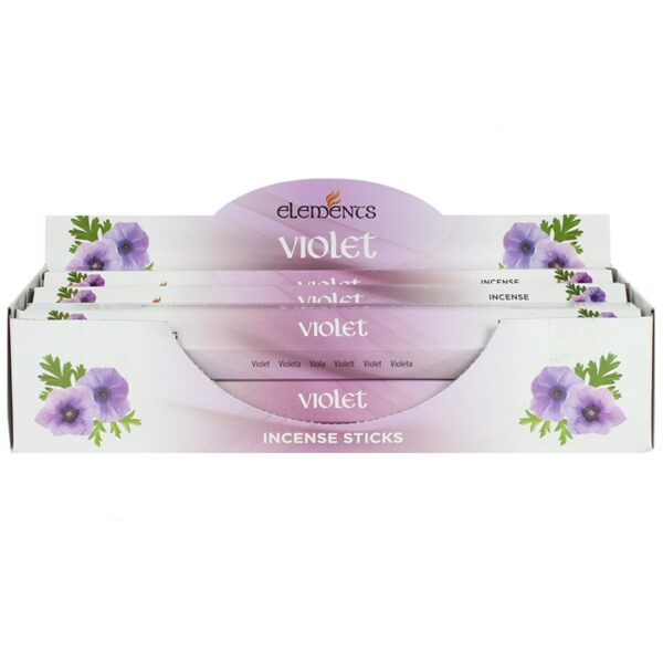 Set of 6 Packets of Elements Violet Incense Sticks