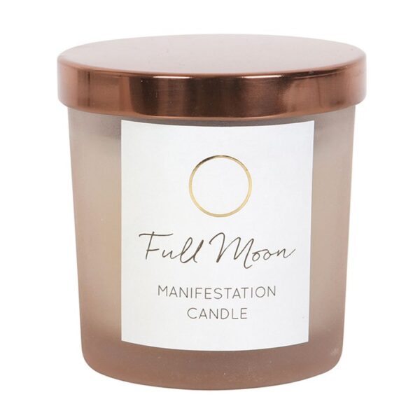 Full Moon Eucalyptus Manifestation Candle with Tiger's Eye - Image 3