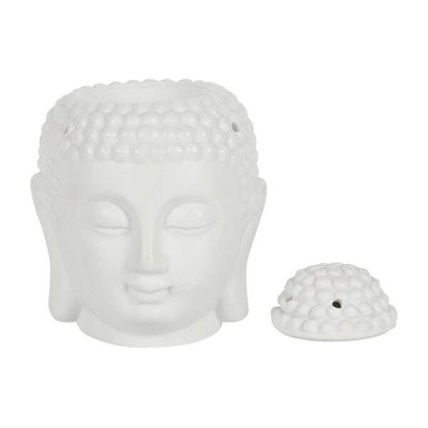 White Buddha Head Oil Burner - Image 2