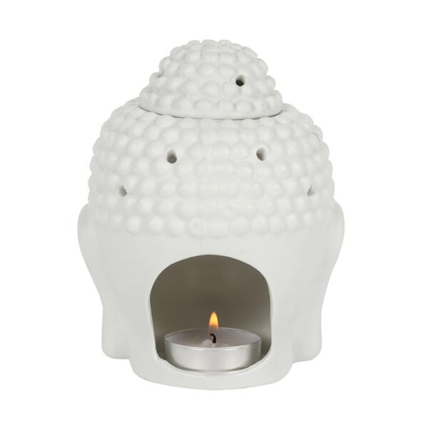 White Buddha Head Oil Burner - Image 3