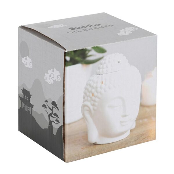 White Buddha Head Oil Burner - Image 4