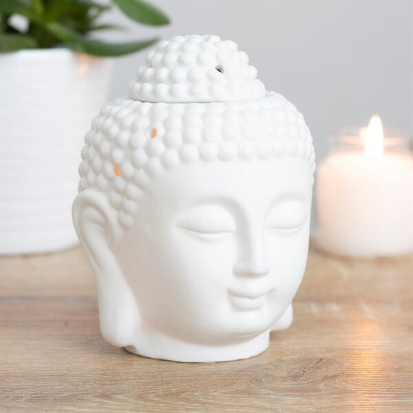 White Buddha Head Oil Burner - Image 5