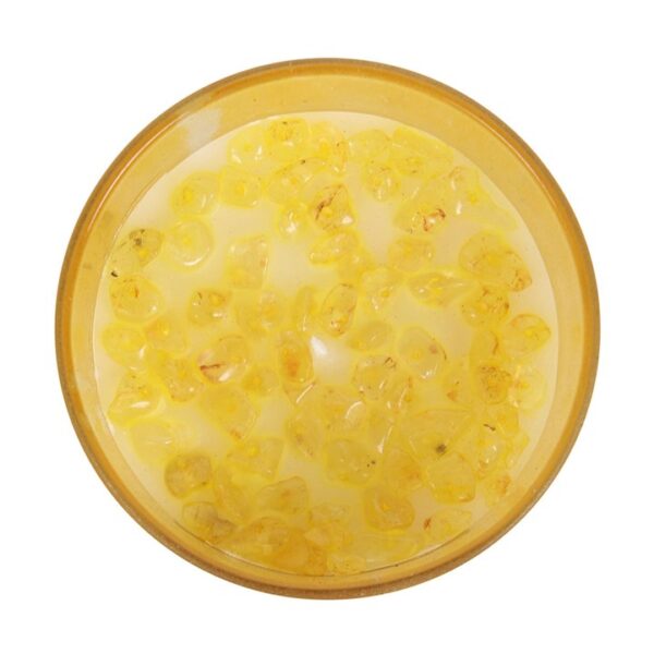 Solar Plexus Chakra Lemon Crystal Chip Candle - Image 2