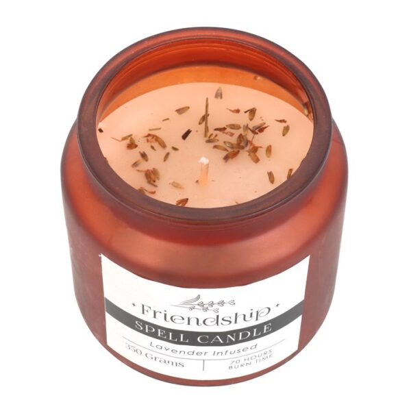 Lavender Infused Friendship Spell Candle - Image 2