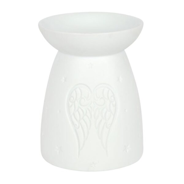 White Ceramic Angel Wings Oil Burner - Image 2