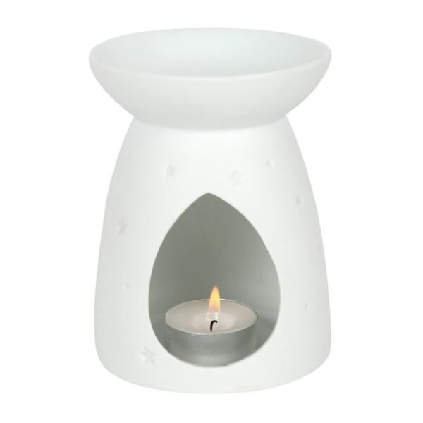 White Ceramic Angel Wings Oil Burner - Image 3