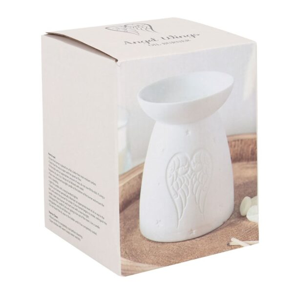 White Ceramic Angel Wings Oil Burner - Image 5