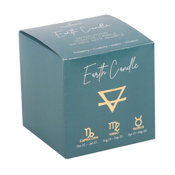 Earth Element Sandalwood Crystal Chip Candle - Image 4