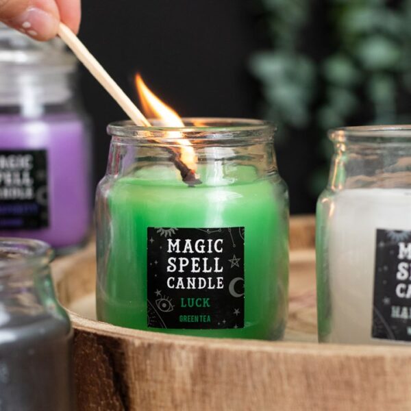 Green Tea 'Luck' Spell Candle Jar - Image 3