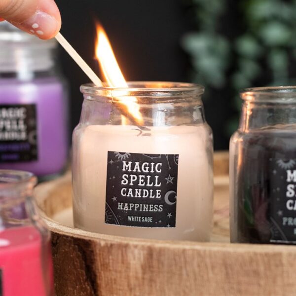 White Sage 'Happiness' Spell Candle Jar - Image 3