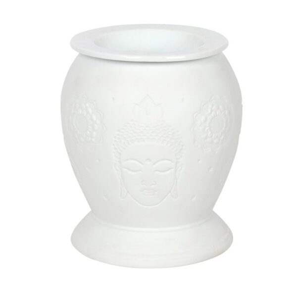 White Ceramic Buddha Electric Oil Burner - Image 2