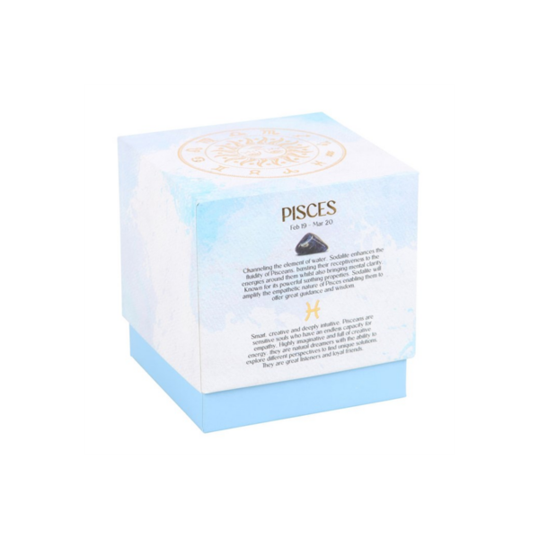 Pisces Gardenia Gemstone Zodiac Candle - Image 2