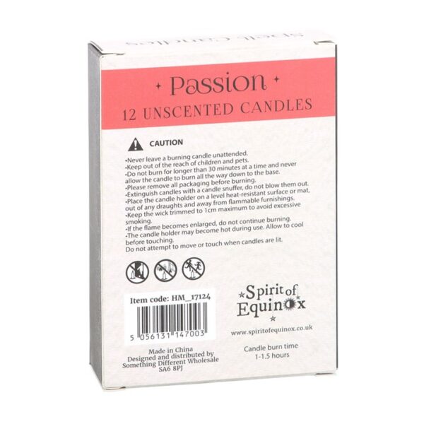 Pack of 12 Passion Spell Candles - Image 2