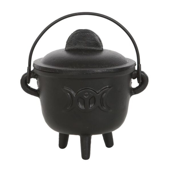 11cm Cast Iron Cauldron with Triple Moon - Image 4