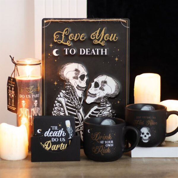 Til Death Do Us Part Amber Noir Tube Candle - Image 5