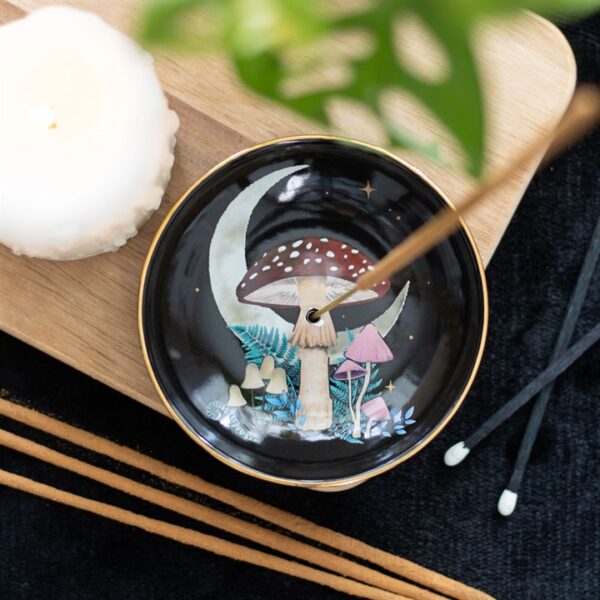 Forest Mushroom Ceramic Incense Plate - Image 4