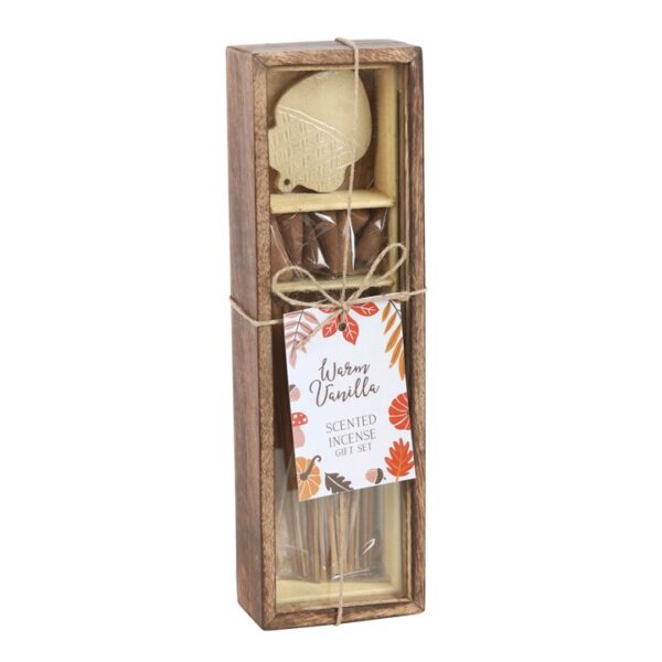 Autumn Acorn Warm Vanilla Incense Gift Set - Image 2