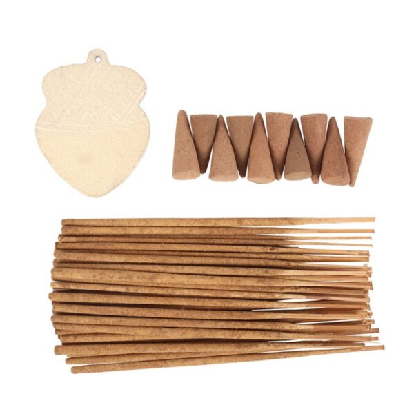 Autumn Acorn Warm Vanilla Incense Gift Set - Image 3