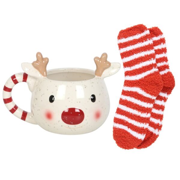 Rudolph Reindeer Mug and Socks Set - Image 4