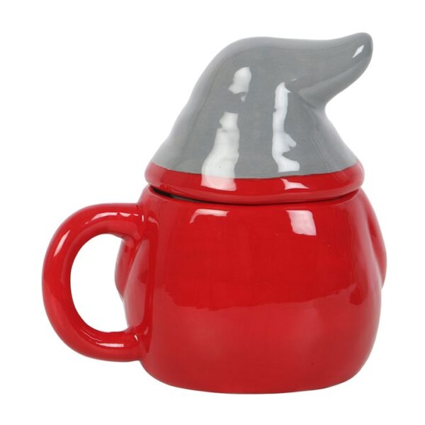 Red and Grey Gonk Lidded Mug - Image 4